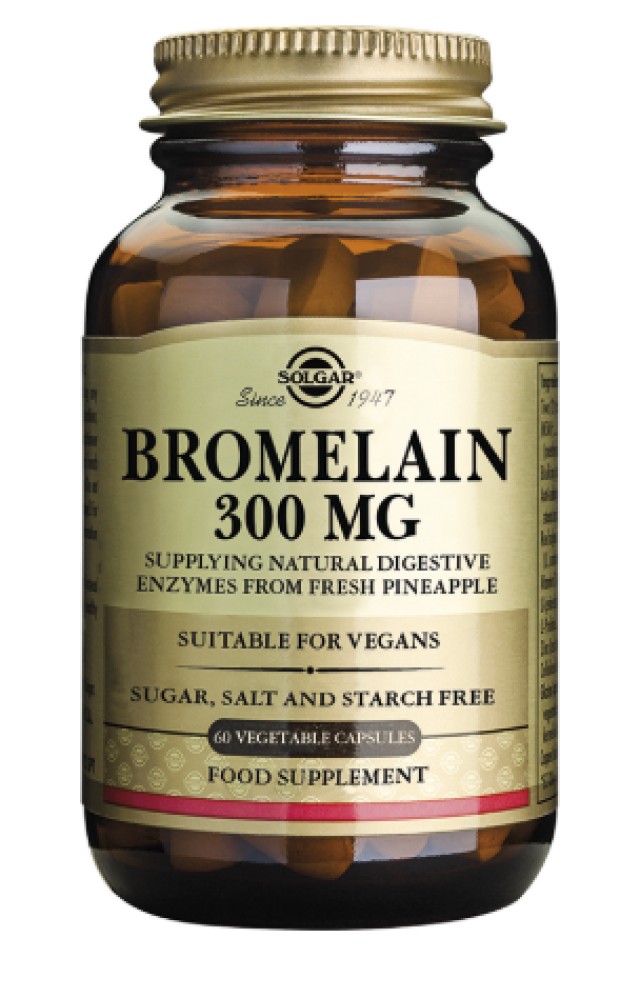 Solgar Bromelain 300mg 60 φυτικές κάψουλες