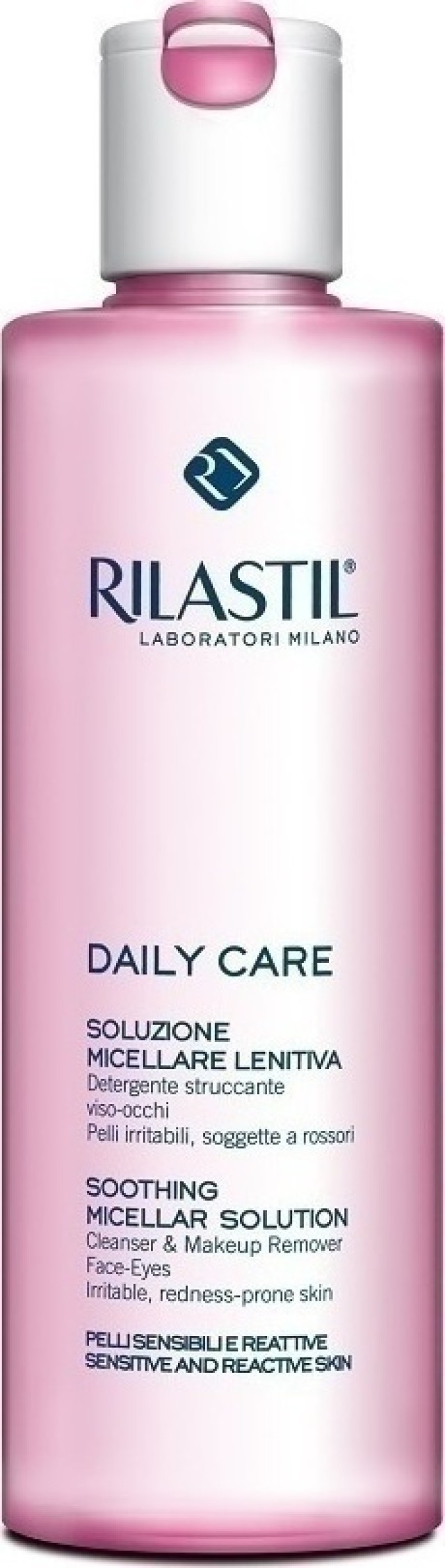 Rilastil Daily Care Soothing Micellar Solution Καταπραϋντικό Καθαριστικό Ντεμακιγιάζ Προσώπου & Ματιών 250ml