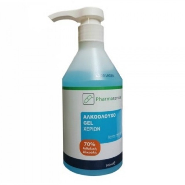PHARMASERVICE ΑΛΚΟΟΛΟΥΧΟ GEL ΧΕΡΙΩΝ 70% ΟΙΝΟΠΝΕΥΜΑ 500ml
