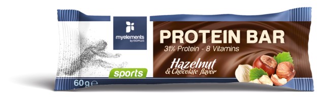 My Elements Sports Protein Bar Hazelnut & Chocolate Mπάρα Πρωτεΐνης (Φουντούκι - Σοκολάτα) 60gr