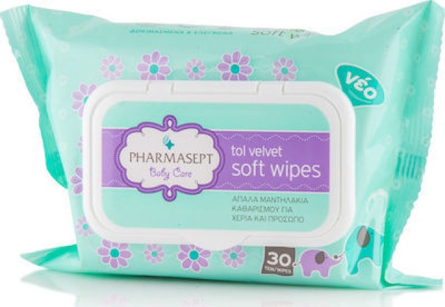 Pharmasept Tol Velvet Baby Soft Wipes 30τμχ