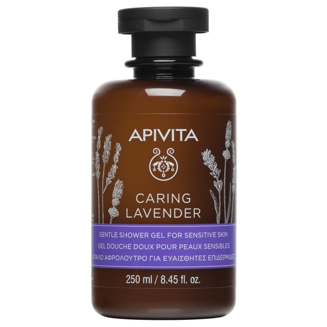 Apivita Caring Lavender Απαλό Αφρόλουτρο Για Ευαίσθητες Επιδερμίδες 250ml