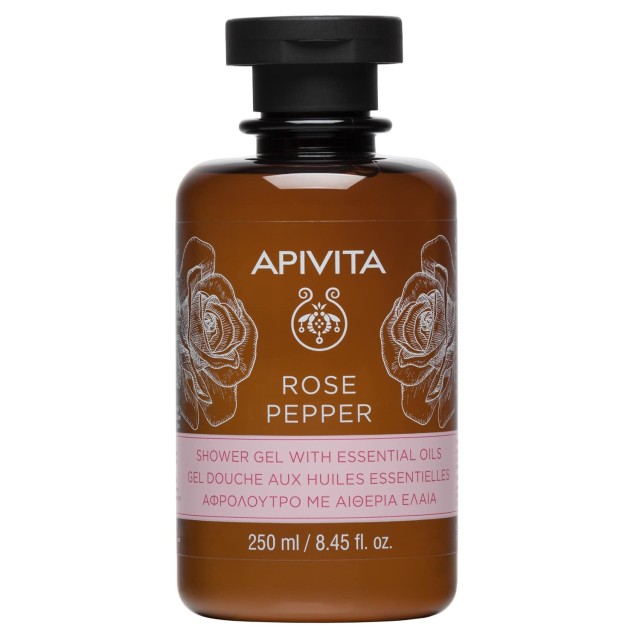 Apivita Rose Pepper Αφρόλουτρο Με Αιθέρια Έλαια 250ml