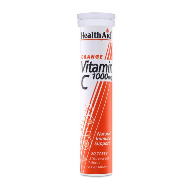 HEALTH AID VITAMIN C 1000mg ΠΟΡΤΟΚΑΛΙ 20 αναβράζοντα δισκία