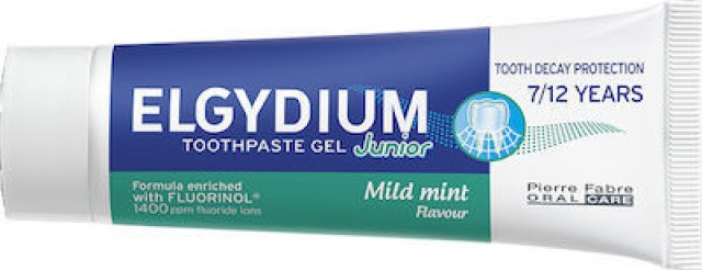 Pierre Fabre Elgydium Junior Mild Mint Toothpaste Παιδική Οδοντόκρεμα Με Ήπια Γεύση Μέντας 1400 ppm 7-12 Ετών 50ml