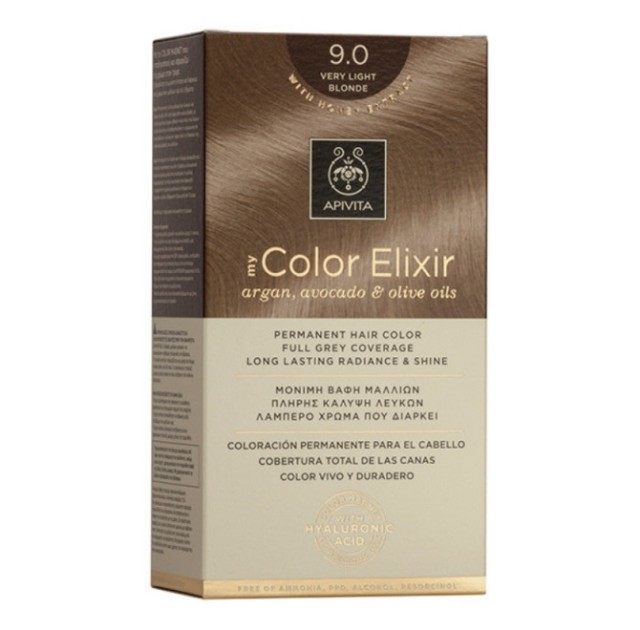 Apivita My Color Elixir 9.0 Βαφή Μαλλιών Ξανθό Πολύ Ανοιχτό
