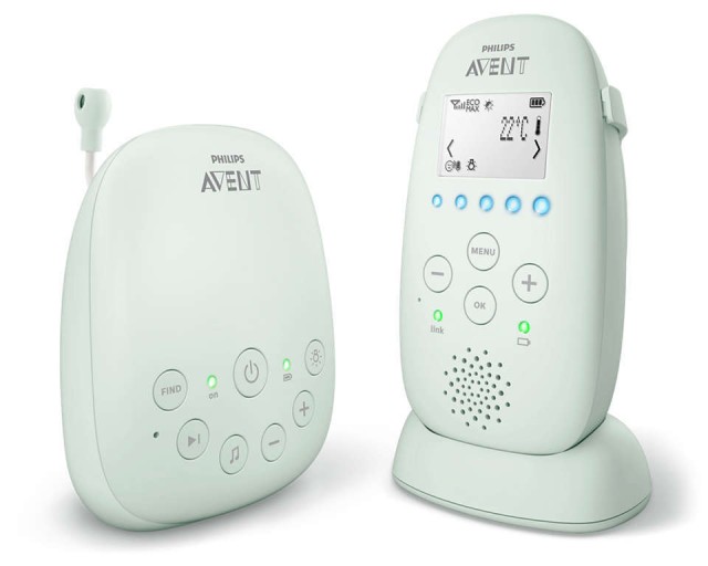 Philips Avent SCD721/26 Συσκευή Παρακολούθησης Μωρού Με Αμφίδρομη Επικοινωνία Με Μέτρηση Θερμοκρασίας & Νανουρίσματα 1τμχ