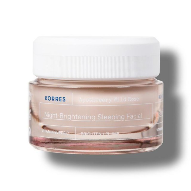 Korres Apotherapy Wild Rose Night Brightening Sleeping Κρέμα Προσώπου Νυκτός Για Ενυδάτωση & Αντιγήρανση 40ml