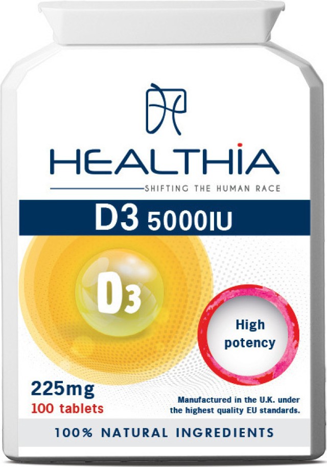 Healthia D3 5000iu 100 ταμπλέτες