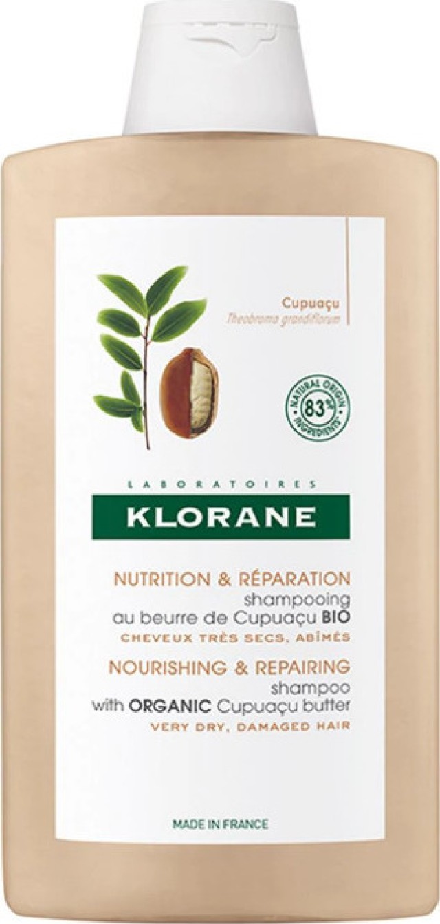 Klorane Νutrition & Repair Shampoo With Cupuacu Butter Σαμπουάν Για Πολύ Ξηρά/Κατεστραμμένα Μαλλιά 400ml