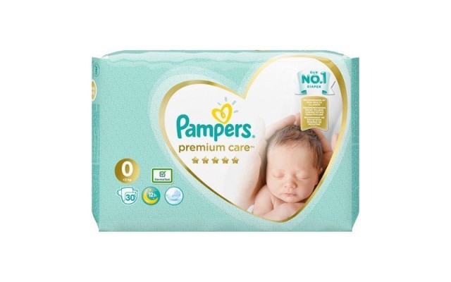 Pampers Premium Care Micro Νο0 (1-2.5Kg) 30τμχ