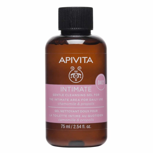 Apivita Intimate Daily Gel Καθαρισμού Για Την Ευαίσθητη Περιοχή Με Χαμομήλι & Πρόπολη 75ml