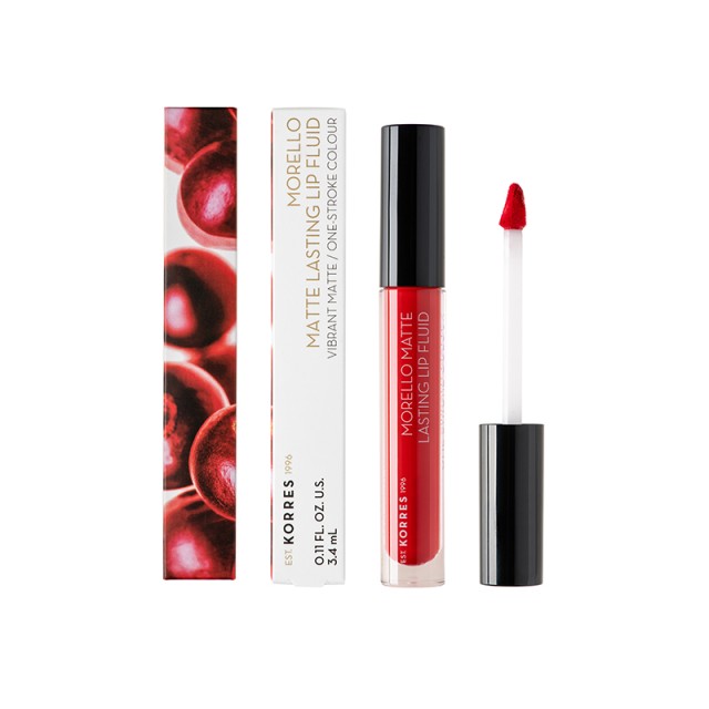 KORRES MORELLO LIPFLUID 52 POPPY RED 3,4ml