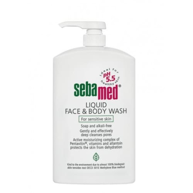 SEBAMED LIQUID FACE & BODY WASH 1lt