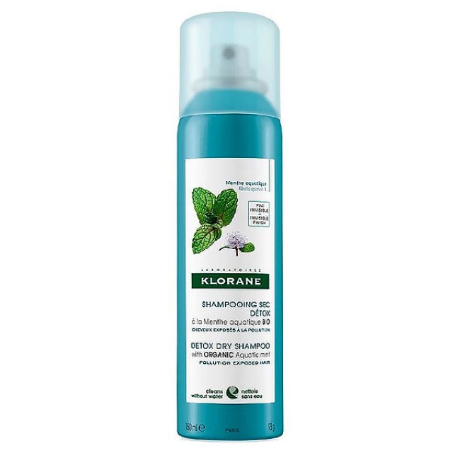 Klorane Aquatic Mint Dry Shampoo Ξηρό Σαμπουάν Με Υδάτινη Μέντα Για Προστασία Από Τη Ρύπανση 150ml