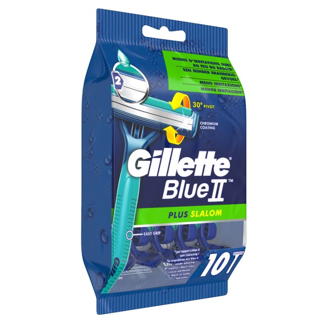 GILLETTE BLUE II PLUS SLALOM 10τμχ