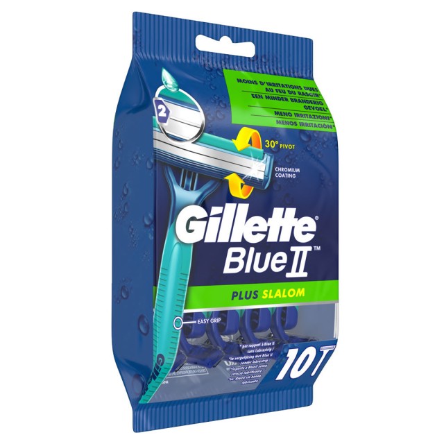 GILLETTE BLUE II PLUS SLALOM 10τμχ