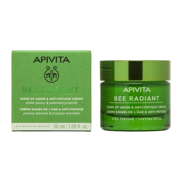 Apivita Bee Radiant Κρέμα Για Σημάδια Γήρανσης & Ξεκούραστη Όψη Πλούσιας Υφής 50ml