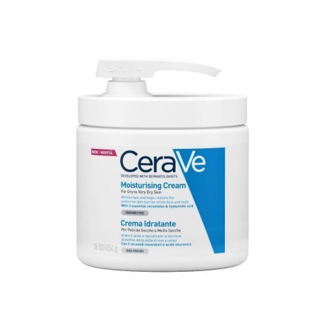 Cerave Moisturizing Cream Ενυδατική Κρέμα Με Αντλία 454gr