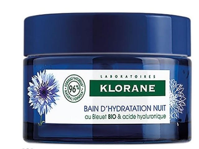 Klorane Bain Dhydratation Nuit Κρέμα Νυκτός με Φυτικό Υαλουρονικό Οξύ 50ml