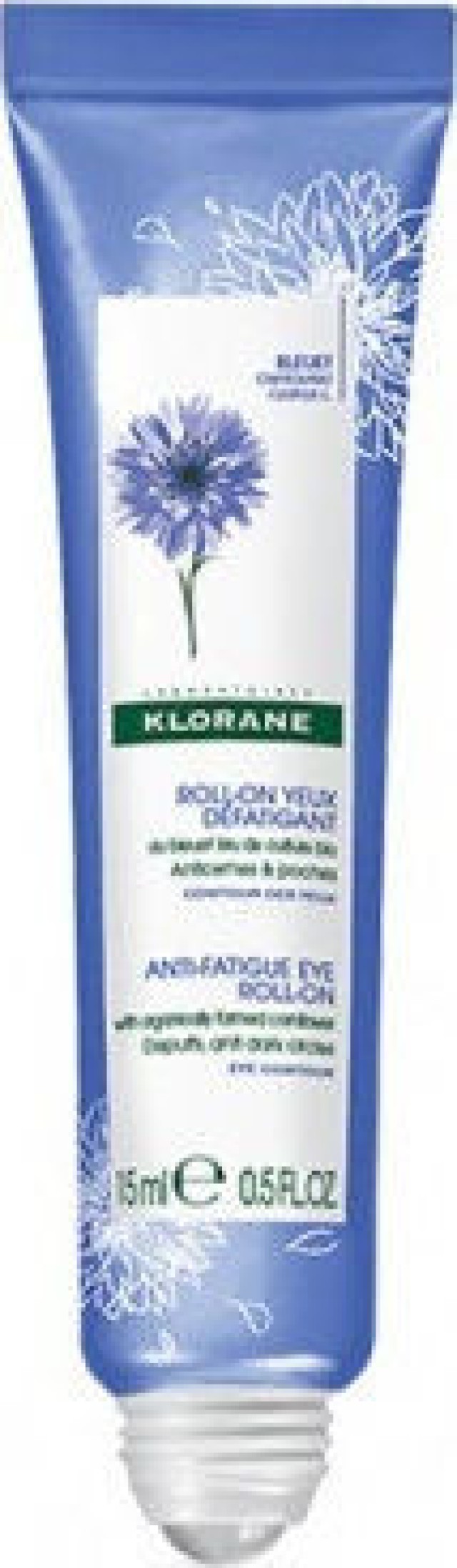 Klorane Anti-Fatigue Eye Roll-On With Cornflower Κρέμα Ματιών Για Τις Σακούλες & Τους Μαύρους Κύκλους 15ml