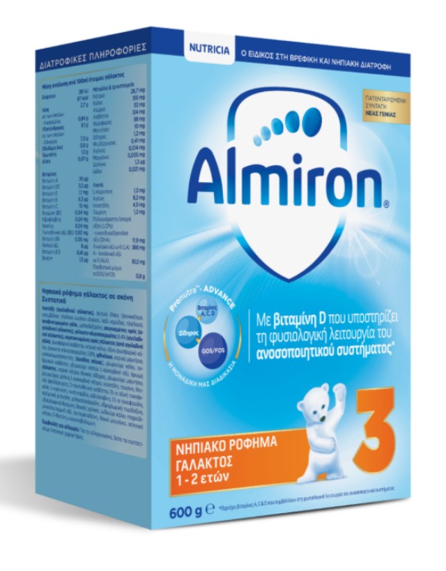 Nutricia Almiron 3 Γάλα Σε Σκόνη 1-2 Ετών 600gr