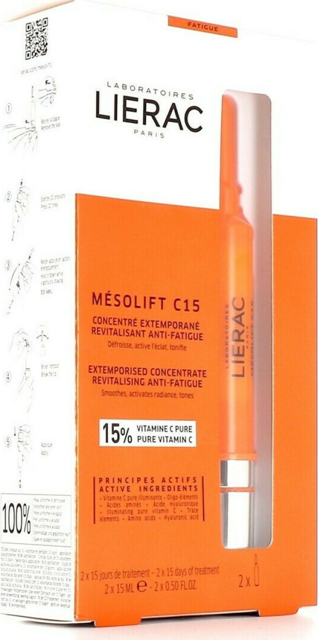 Lierac Mesolift C15 Serum Προσώπου Με Βιταμίνη C Για Λάμψη 2x15ml