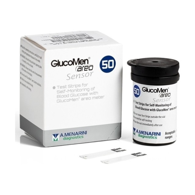 A.Menarini GlucoMen Aero Sensor 50strips (ταινίες μέτρησης για αυτοέλεγχο της γλυκόζης του αίματος με το μετρητή Glucomen Aero)