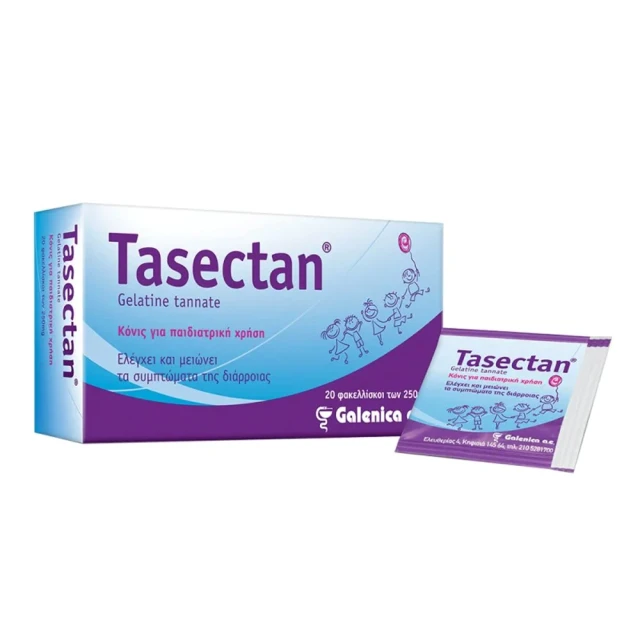 GALENICA Tasectan Σκόνη για Παιδιατρική Χρήση Ελέγχει και Μειώνει τα Συμπτώματα της Διάρροιας, 20 φακελλίσκοι