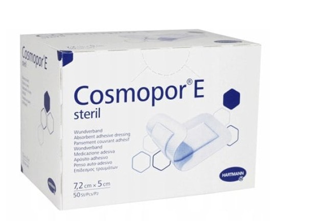 Hartmann Cosmopor E Αυτοκόλλητη Αποστειρωμένη Γάζα 7.2x5cm 50τμχ