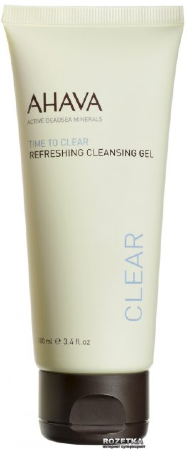 Ahava Time To Clear Refreshing Cleansing Gel Καθαριστικό Προσώπου & Ματιών Για Λιπαρό Δέρμα 100ml