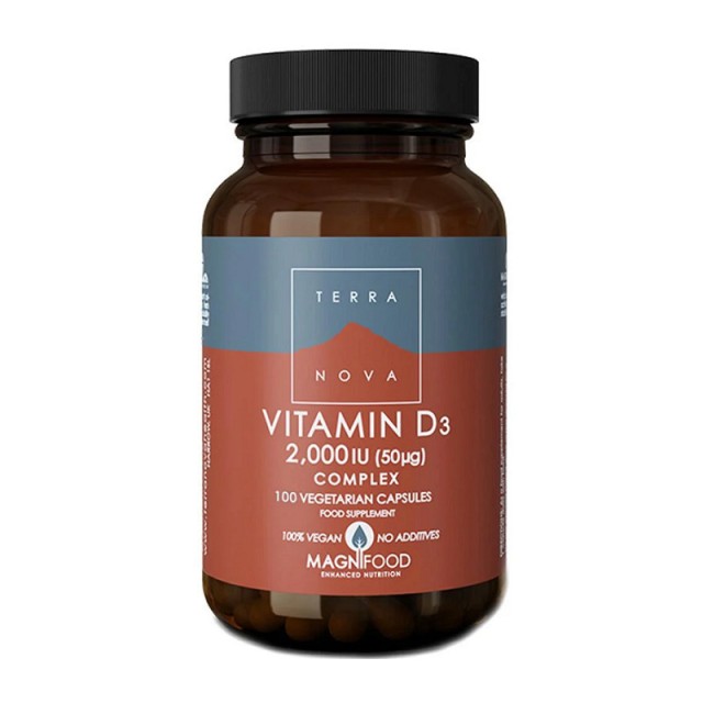 Terranova Vitamin D3 2000iu (50μg) 100caps