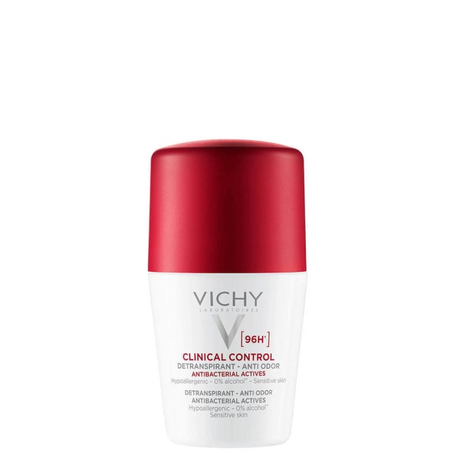 Vichy Clinical Control 96h Detranspirant Anti-Odor Deodorant Roll-on Αποσμητικό Για Ευαίσθητες Επιδερμίδες 50ml
