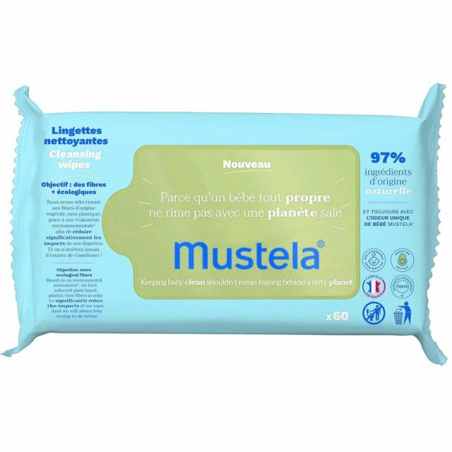 Mustela Οικολογικά Μωρομάντηλα Με Aloe Vera 60τμχ