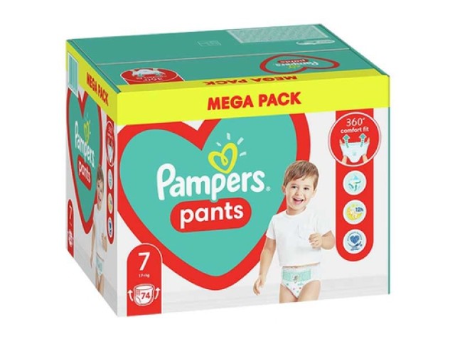 Pampers Pants No7 Mega Pack (17+kg) 74τμχ