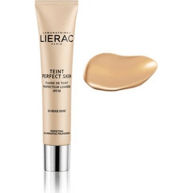 Lierac Teint Perfect Skin Perfecting Illuminating Foundation 03 Beige Golden Λεπτόρρευστο Make Up Προσώπου Χρυσαφί Μπεζ 03 SPF20 30ml