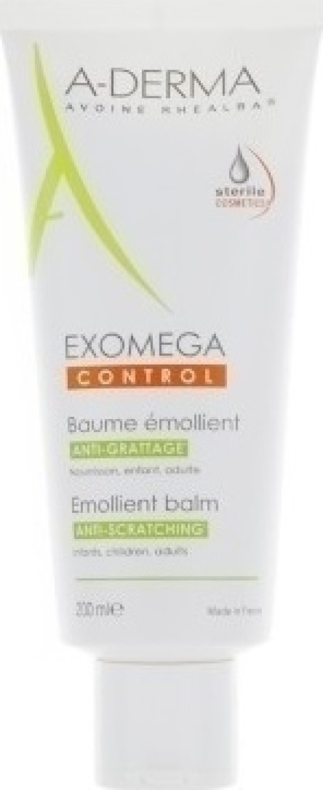 A-Derma Exomega Control Baume Emollient Μαλακτικό Βάλσαμο για το Ατοπικό & πολύ Ξηρό Δέρμα για Πρόσωπο & Σώμα 200ml