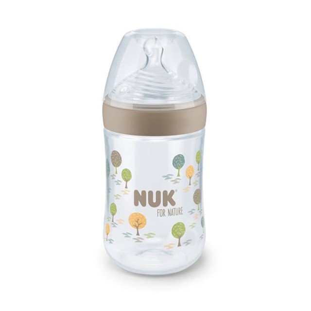 Nuk for Nature Μπιμπερό PP με Δείκτη Ελέγχου Θερμοκρασίας & Θηλή Σιλικόνης Medium 6-18m, 260ml