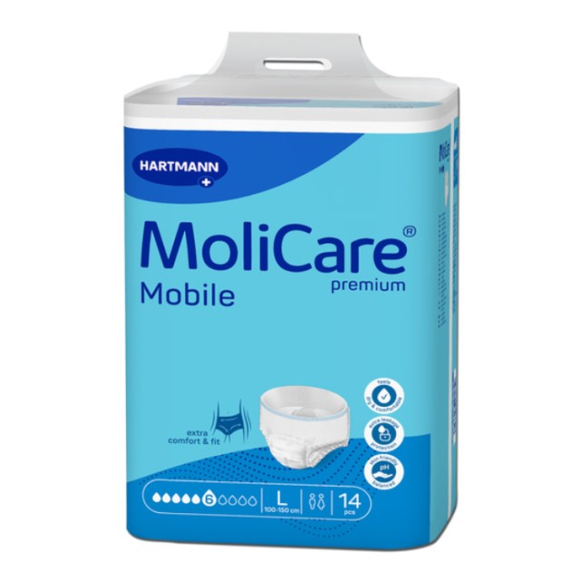 HARTMANN Molicare Premium Mobile Extra Comfort Εσώρουχο Ακράτειας Ημέρας Large 6 Σταγόνων