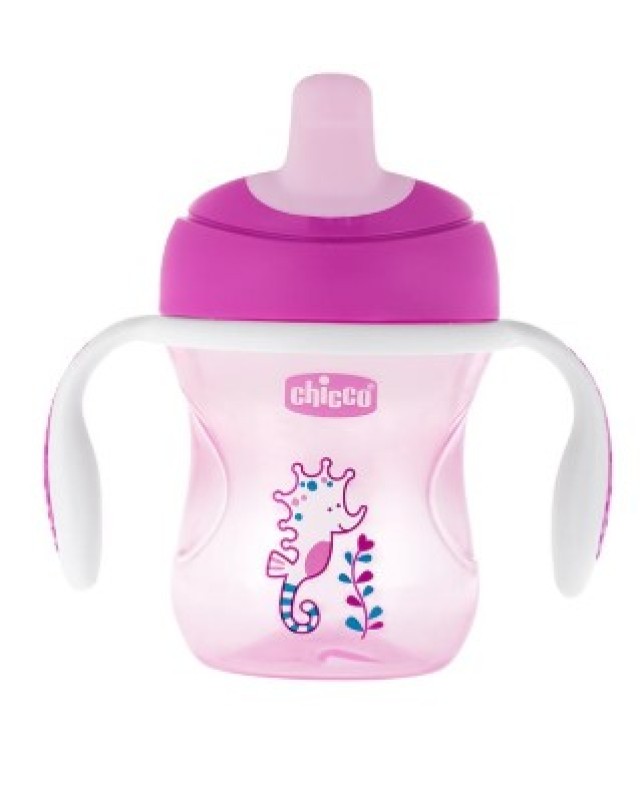 Chicco Εκπαιδευτικό Κύπελλο με Λαβές Ροζ/Μωβ 6m+ 200ml