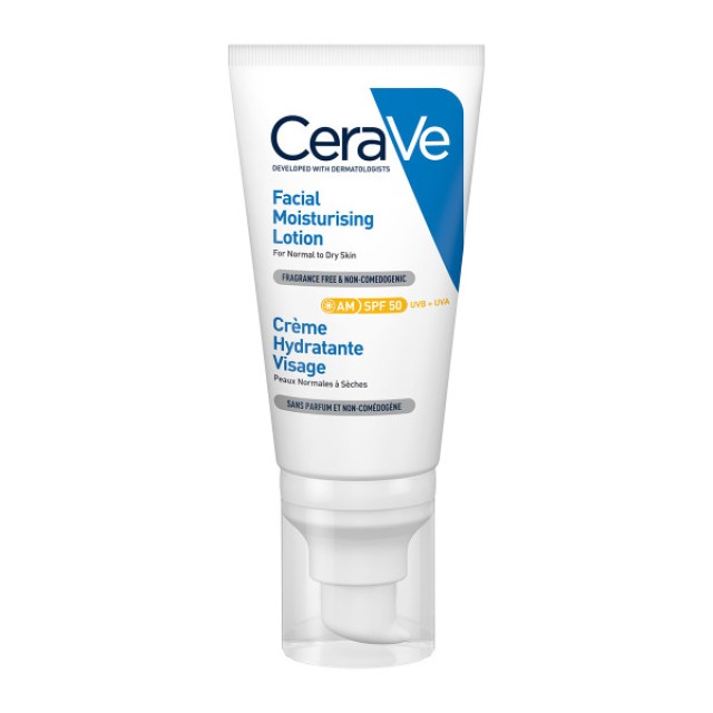 CeraVe AM Facial Moisturising Lotion SPF50 Ενυδατική Κρέμα προσώπου με δείκτη προστασίας SPF50 52ml