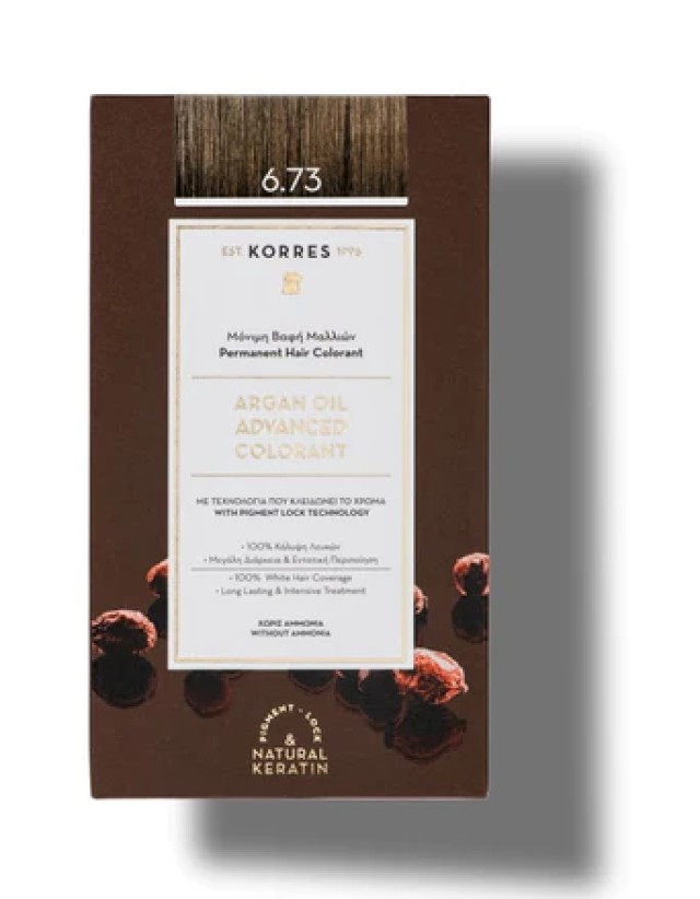 Korres Argan Oil Advanced Colorant 6.73 Χρυσό Κακάο 50ml