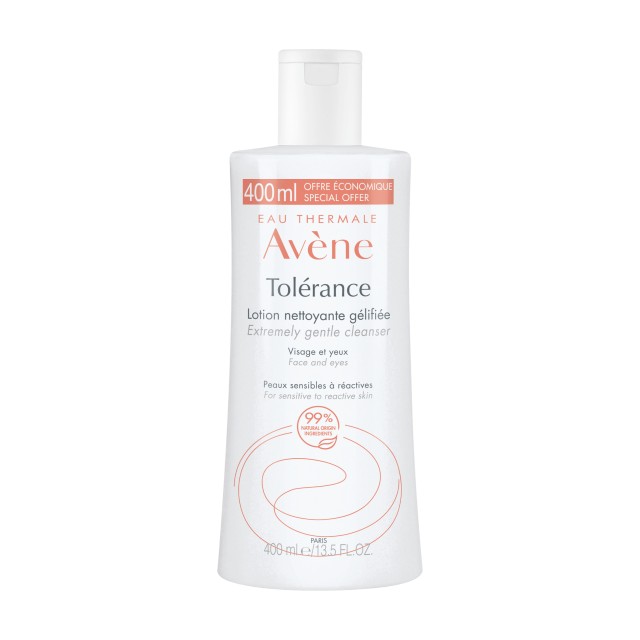 Avene Tolerance Extremely Gentle Cleanser Face & Eyes Λοσιόν Καθαρισμού & Ντεμακιγιάζ για το Υπερευαίσθητο προς Αντιδραστικό Δέρμα 400ml