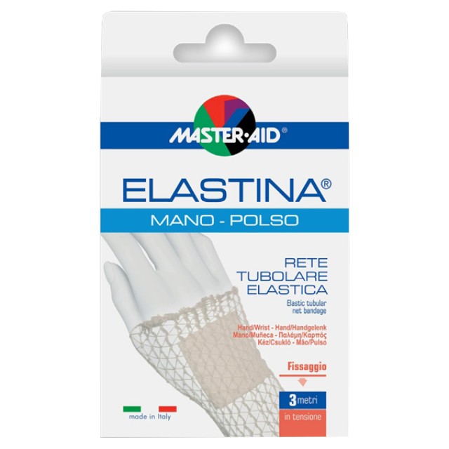 Masteraid Elastina Mano - Polso Ελαστικός Δικτυωτός Σωληνοειδής Επίδεσμος - Δικτάκι Για Τον Καρπό - Παλάμη, 3m