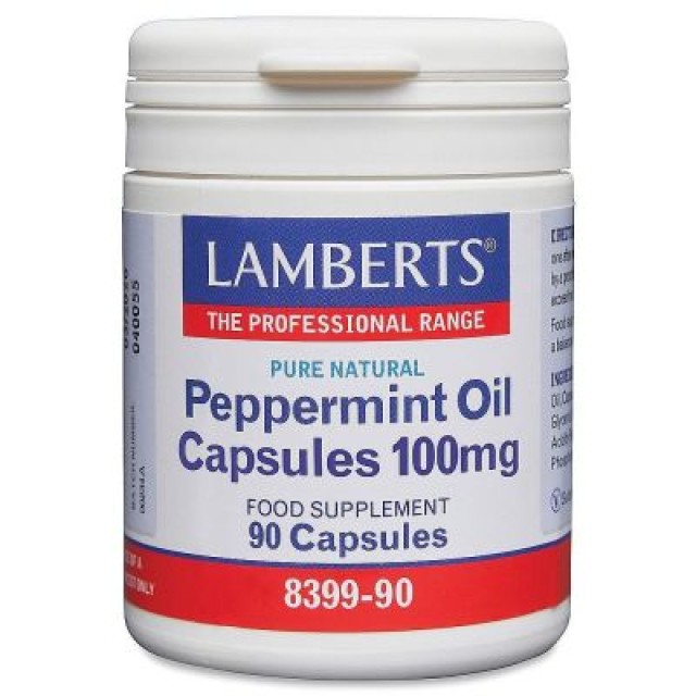 Lamberts Peppermint Oil 100mg Συμπλήρωμα Διατροφής Με Έλαιο Μέντας 90caps