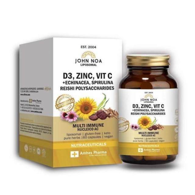 JOHN NOA Liposomal D3, Zinc, Vit C 60caps