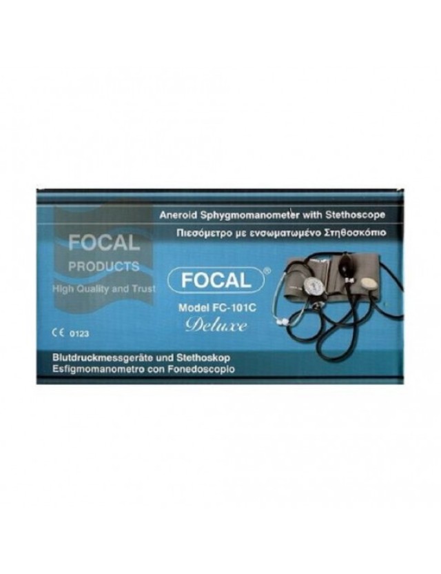 Focal Deluxe Model FC-101C Πιεσόμετρο με Ενσωματωμένο Στηθοσκόπιο 1 τεμάχιο