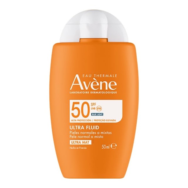 Avene Ultra Fluid Invisible Aντηλιακή Κρέμα Προσώπου SPF50, 50ml