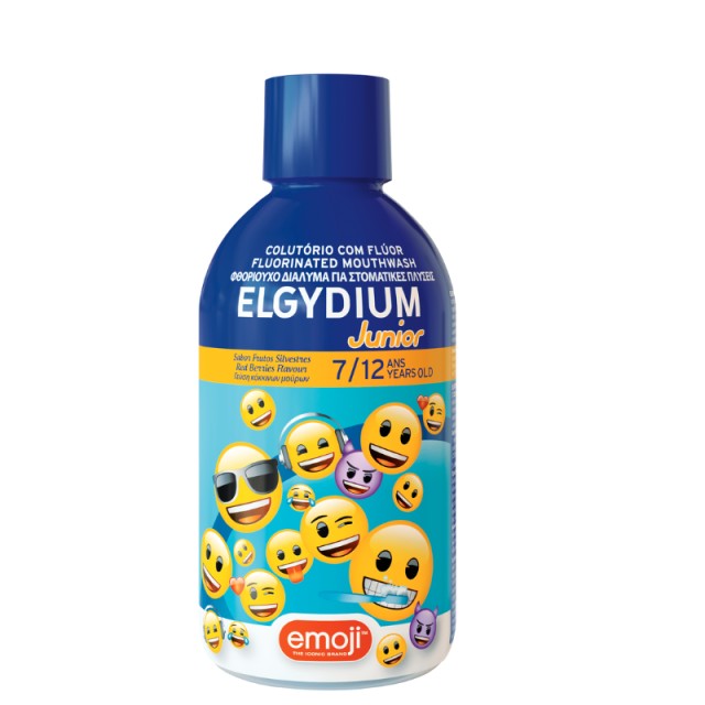 Pierre Fabre Elgydium Junior Emoji Mouthwash Στοματικό Διάλυμα Για Παιδιά 7-12 Ετών Με Γεύση Κόκκινα Μούρα 500ml