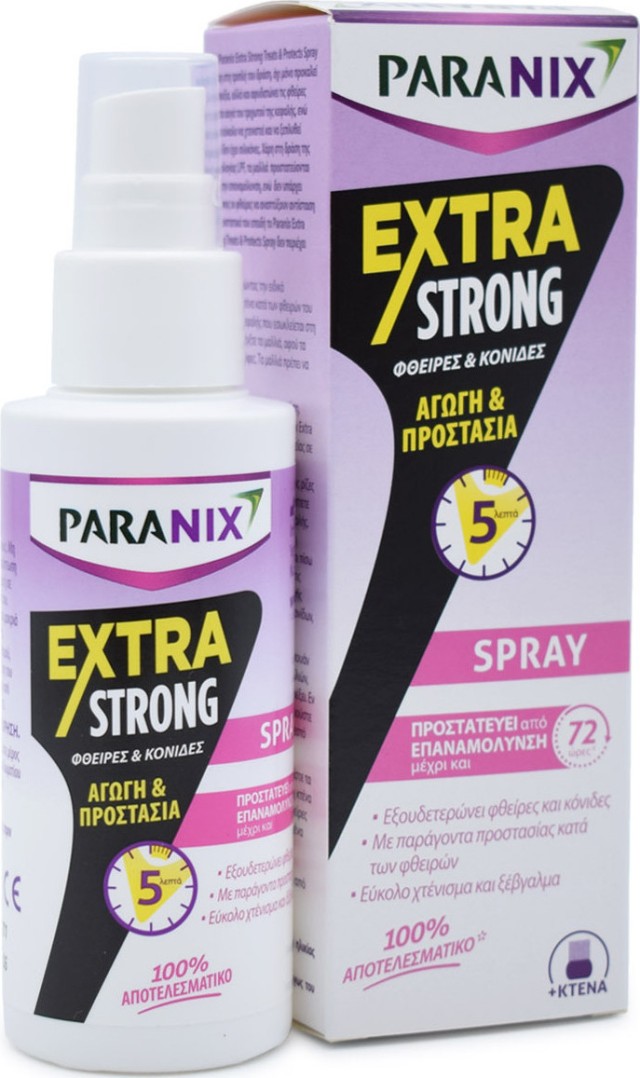 Paranix Extra Strong Spray Σπρέι Για Αγωγή & Προστασία Από Κόνιδες & Ψείρες 100ml